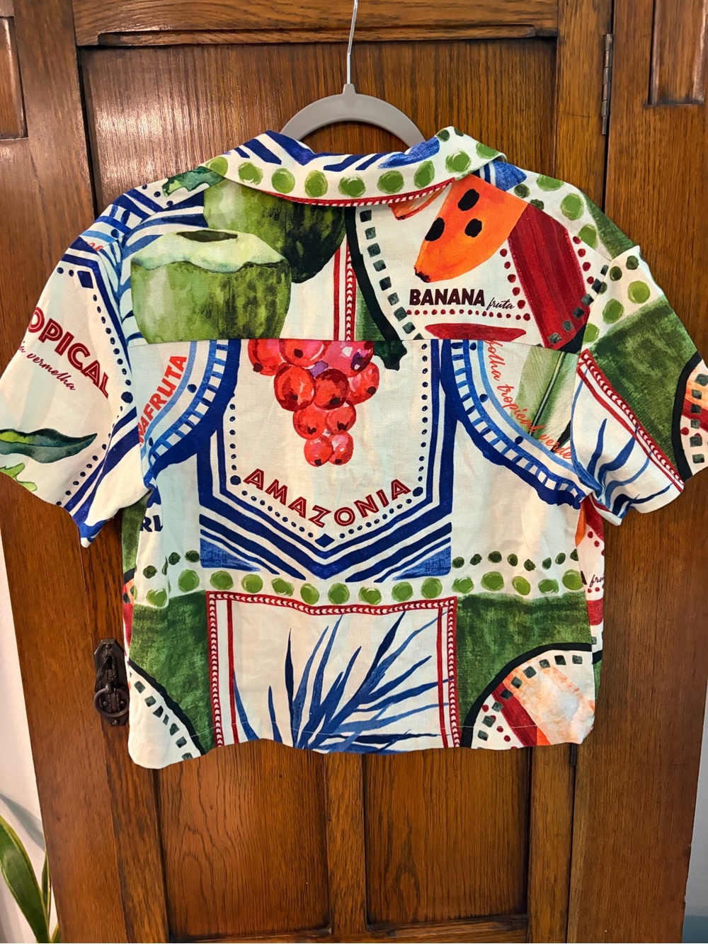 Rachel Zoe Tropical Print Button-Front Shirt in Multicolor - Picture 2 of 6